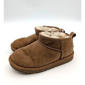 UGG Classic Ultra Mini Boots 1130750K Unisex Kids' Chestnut Size US2 EU33.5